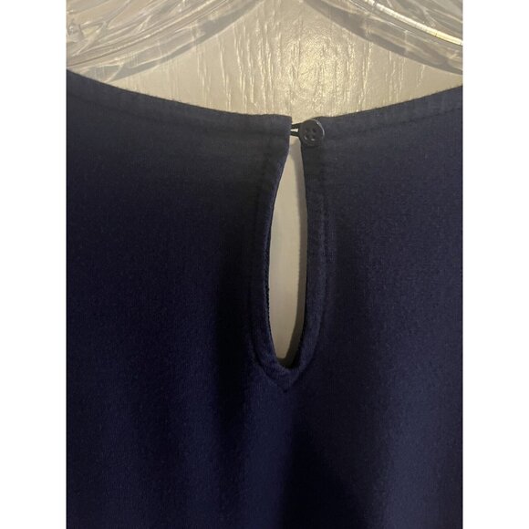 Calvin Klein Sleeveless Eyelet front Women’s Size 1X Dark Navy Blue keyhole back - Picture 7 of 8